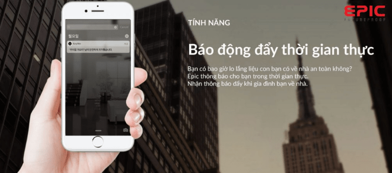 Hệ thống báo động đẩy thời gian qua Smart phone