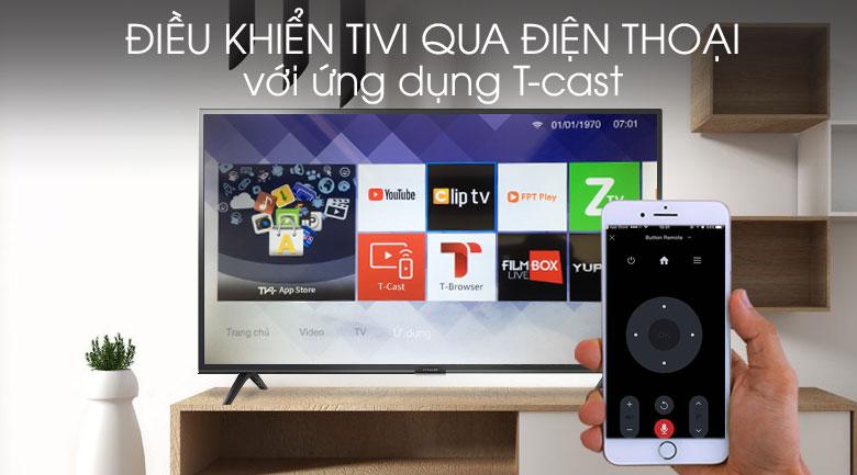 Hỗ trợ điều khiển tivi qua điện thoại linh hoạt với ứng dụng T-Cast