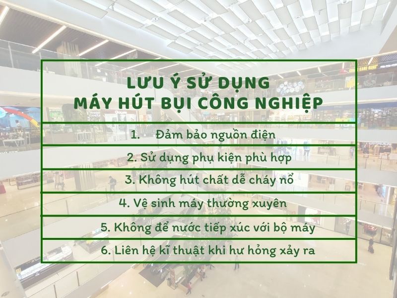 Máy hút bụi công nghiệp 3 pha Hiclean HC40J 3 Một vài lưu ý khi sử dụng máy hút bụi công nghiệp 3 pha Hiclean HC40J