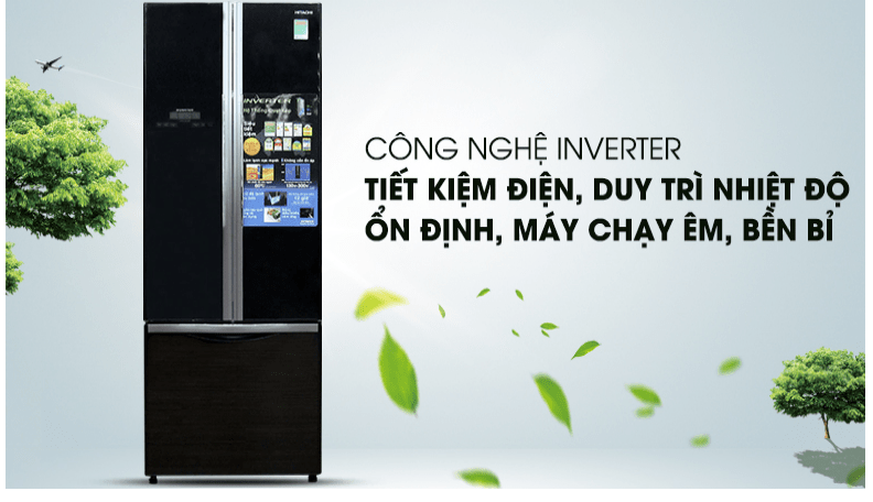 Tủ lạnh Hitachi Inverter 382 lít R-WB475PGV2 GBK 9 tủ lạnh Hitachi inverter 382 lít R-WB475PGV2 GBK Công nghệ Inverter tích hợp cảm biến Eco giúp tiết kiệm điện tối ưu
