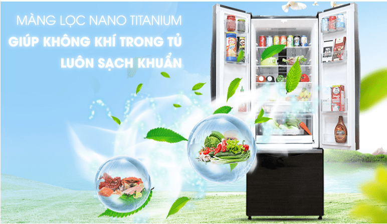 Tủ lạnh Hitachi Inverter 382 lít R-WB475PGV2 GBK 11 tủ lạnh R-WB475PGV2 GBK Màng lọc Nano Titanium kháng khuẩn hiệu quả