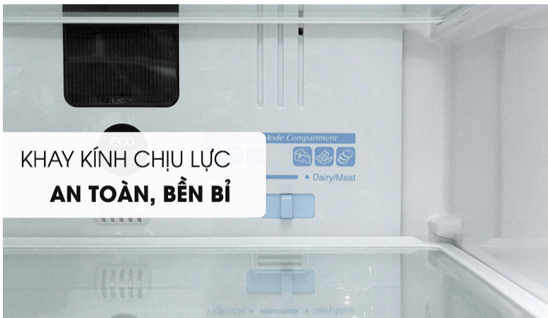 Tủ lạnh Hitachi Inverter 382 lít R-WB475PGV2 GBK 13 Tủ lạnh R-WB475PGV2 GBK Khay kính chịu lực bền bỉ với thời gian