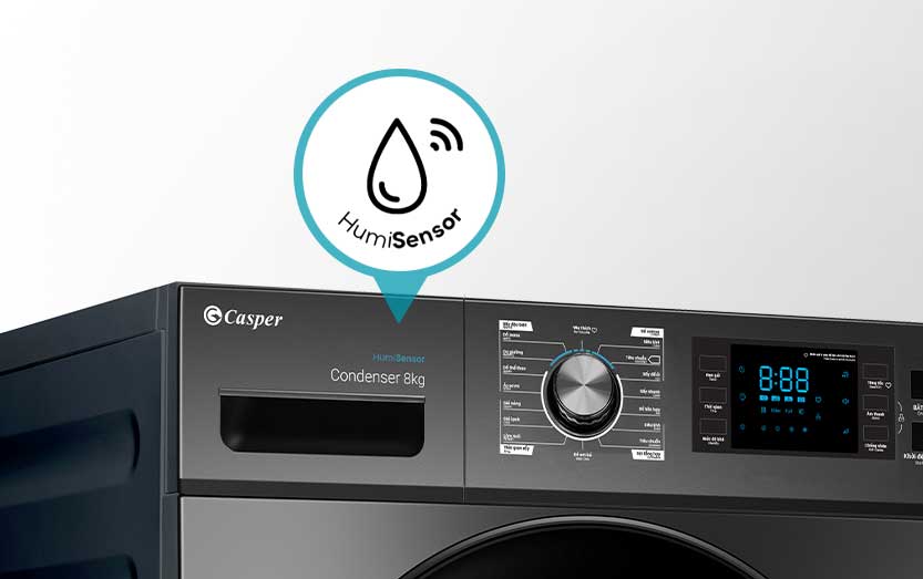 Máy Sấy Quần Áo Casper 8 Kg TD-80CGB 5 Máy sấy Casper TD-80CGB trang bị công nghệ Humi Sensor - Cảm Biến Độ Ẩm