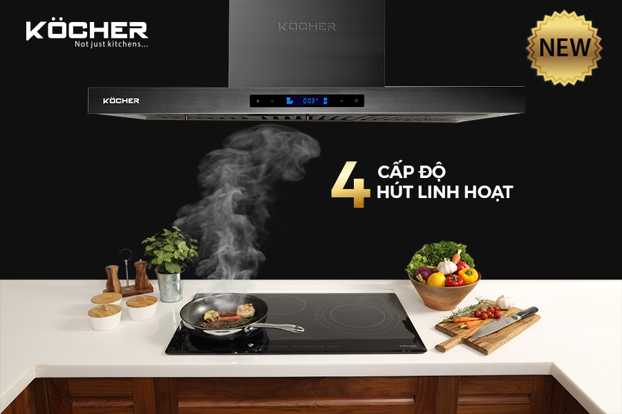 3. Công suất hút mạnh mẽ trên máy hút mùi K-225MI 90cm