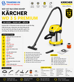 Máy hút bụi công nghiệp Karcher WD 3 S PREMIUM