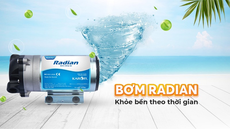 Máy lọc nước nóng lạnh Karofi Livotec 612 8 Máy lọc nước Karofi Livotec 612 | Bơm Radian hoạt động êm ái - Độ bền vượt thời gian