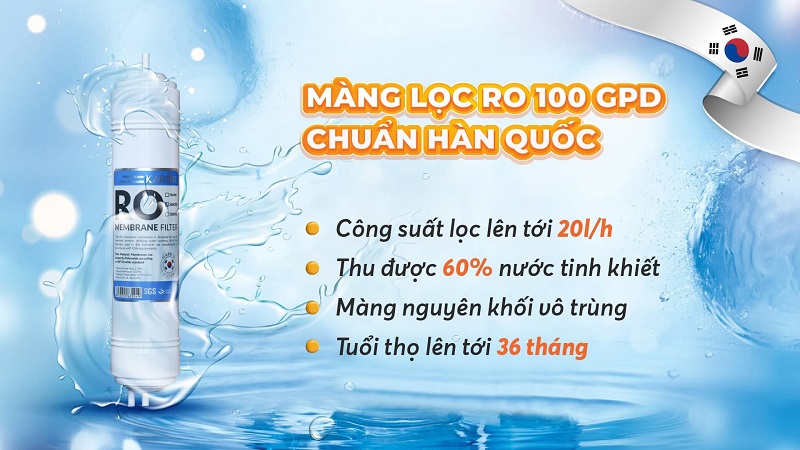 Máy lọc nước nóng lạnh Karofi Livotec 612 7 Máy lọc nước Karofi Livotec 612 | Màng lọc RO 100 GPD chuẩn Hàn Quốc
