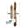 Khóa cửa đại sảnh Demax SL 888 GB BRASS
