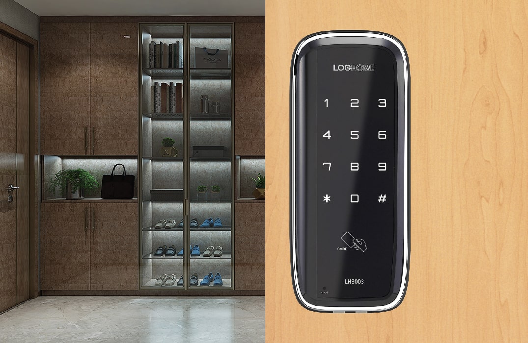 Khoá cửa mã số - thẻ từ Evernet LH300SN thích hợp lắp đặt cho nhiều kiến trúc nhà