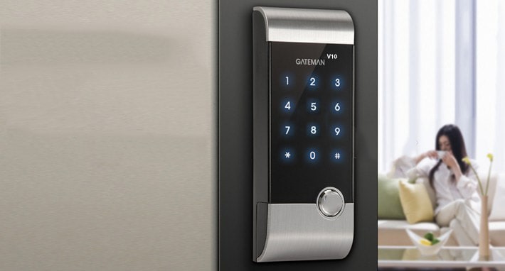 2. Khoá cửa thông minh Gateman V10 sở hữu kiểu dáng hiện đại, thẩm mỹ