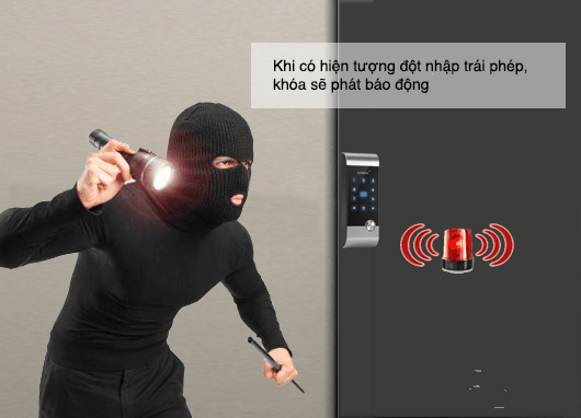 4. Tính năng an ninh trên khoá cửa điện tử - khoá mã số Gateman V20