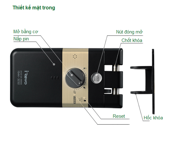 Khoá cửa điện tử - khoá mã số Gateman V50-FH sở hữu kiểu dáng thon gọn, chịu lực bền bỉ