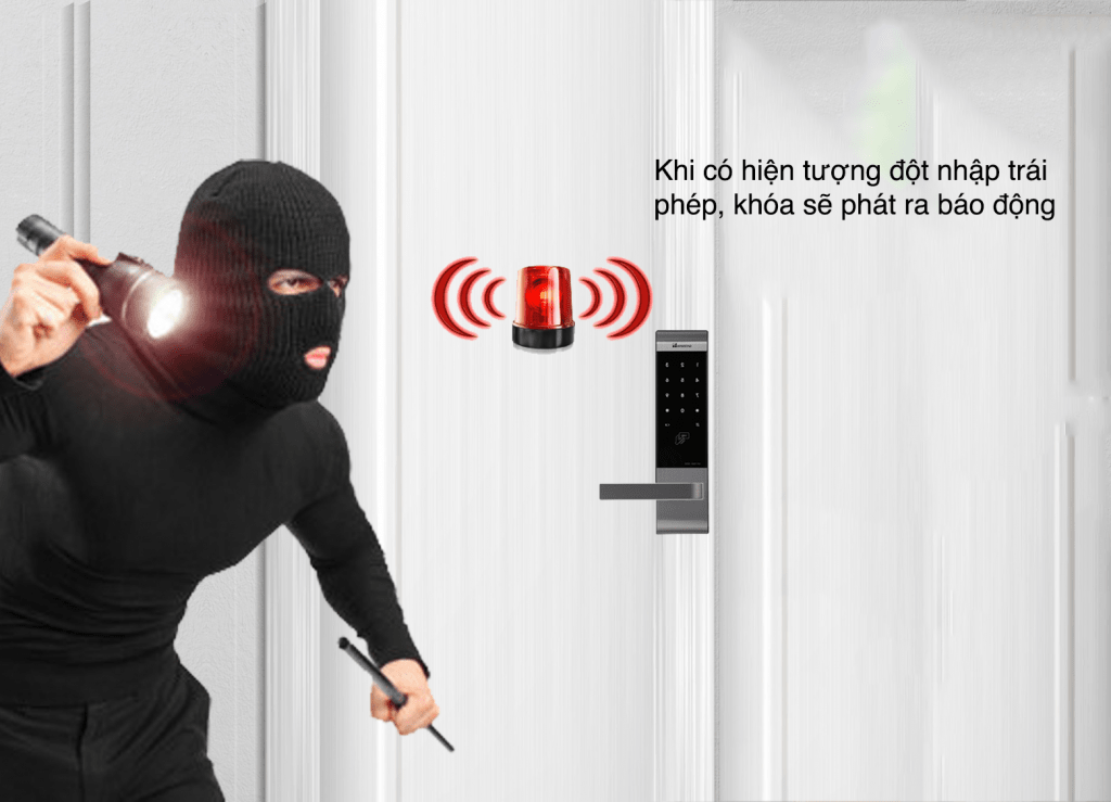 5. Chuông báo động tiện lợi người dùng trên khoá cửa Gateman-V100