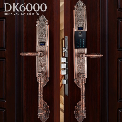 Khoá cửa vân tay cổ điển 5A DK6000 5 Khoá điện tử 5A DK6000 sở hữu thiết kế sang trọng, tính thẩm mỹ và độ bền cao