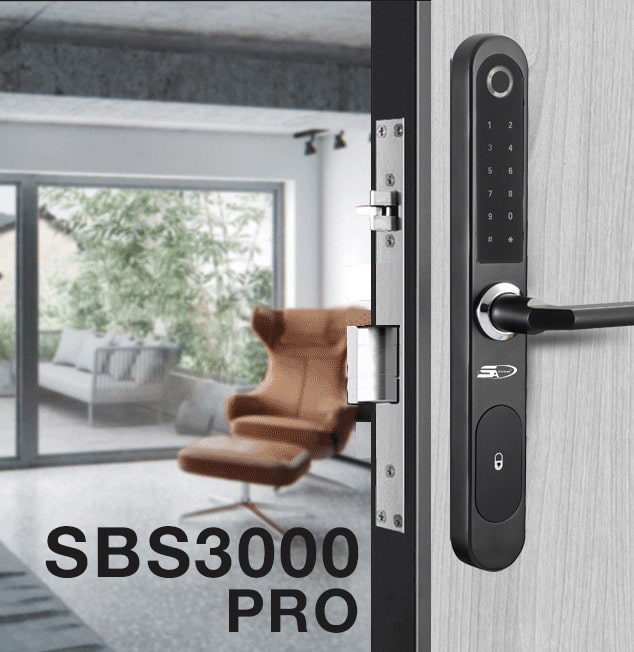 4. khoá cửa điện tử 5A SBS3000 có thiết kế sang trọng, hiện đại