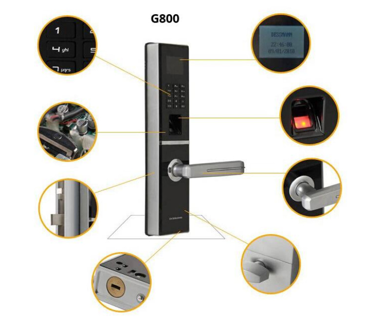 Khóa cửa vân tay Dessmann G800 FP 2 2. Khóa cửa Dessmann G800FP dễ dàng theo dõi quản lý