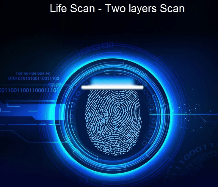Công nghệ nhận dạng vân tay Life-Scan bảo mật cao