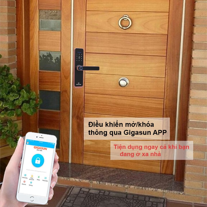 Khoá điện tử Gigasun D02R - Vân tay, mã số, thẻ từ, App 9 3. Tính năng thông minh trên khoá vân tay Gigasun D02R