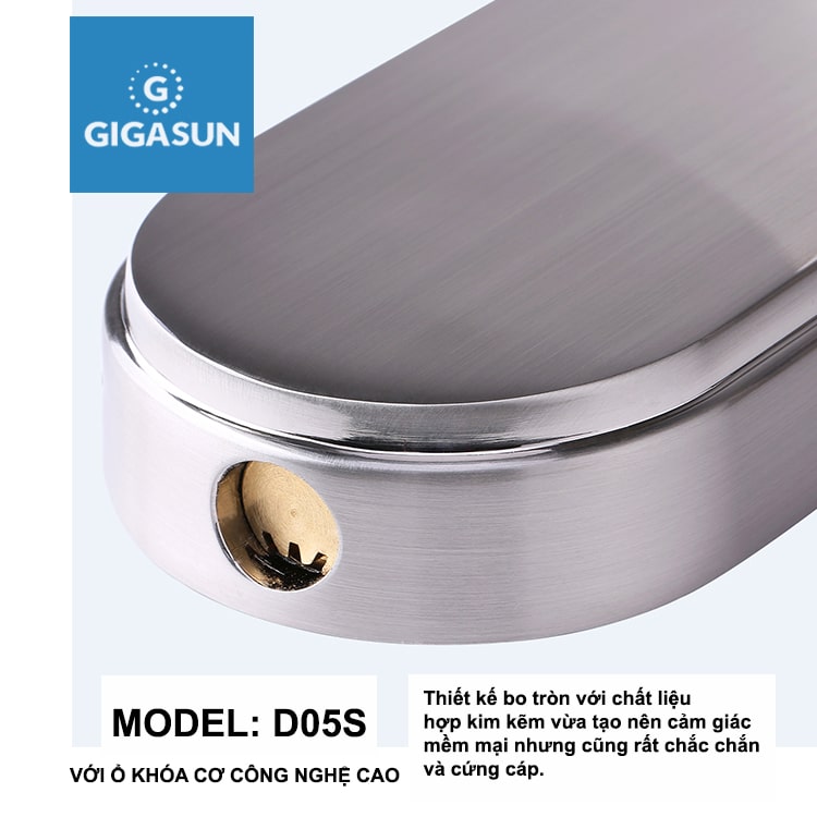 Khoá điện tử Gigasun D05S sở hữu kiểu dáng hiện đại, độ bền cao