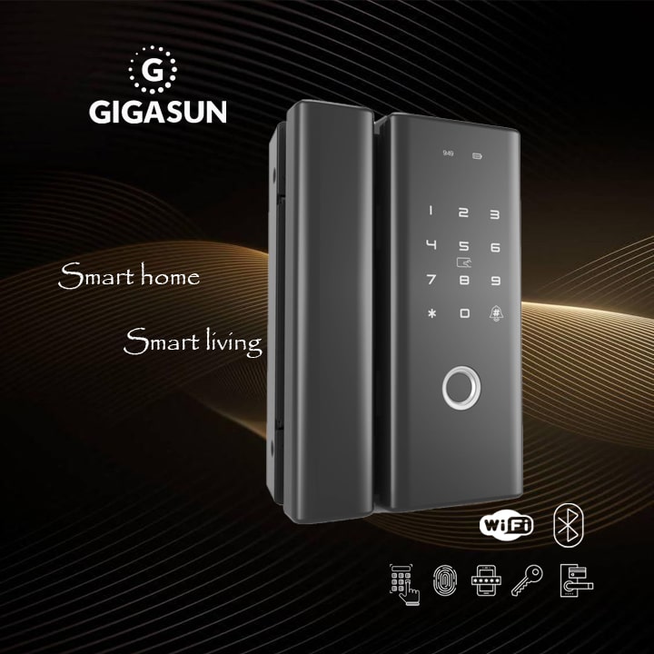 Khoá cửa kính Gigasun GL01B trang bị 5 tính năng mở khoá
