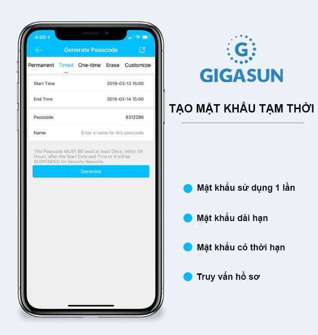 7. Tính năng điều khiển khóa từ xa tiện dụng