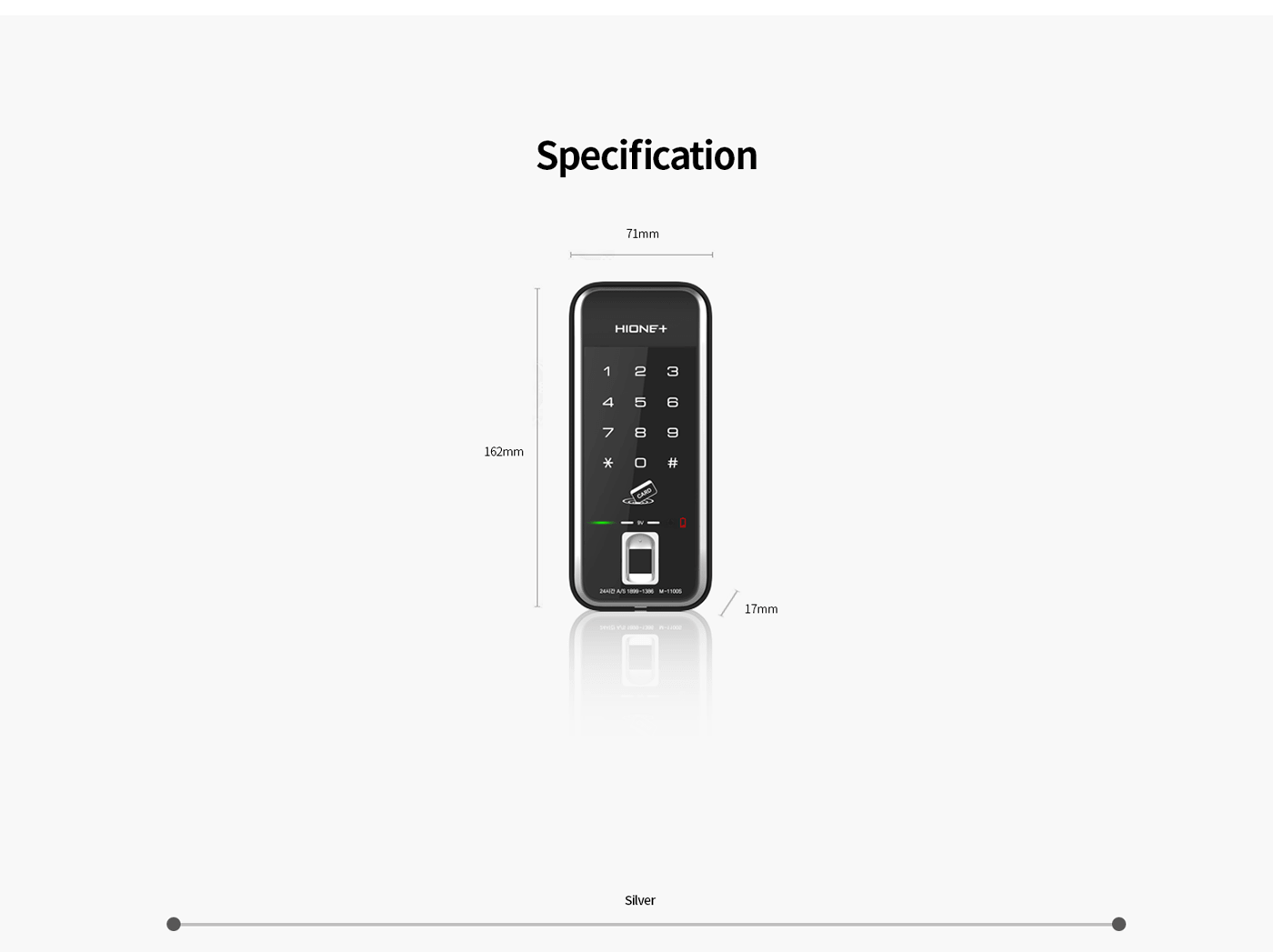 Khóa cửa vân tay không tay cầm Hione M-1190 6 2. Khóa cửa điện tử Hione M-1190 đa dạng phương thức mở khóa