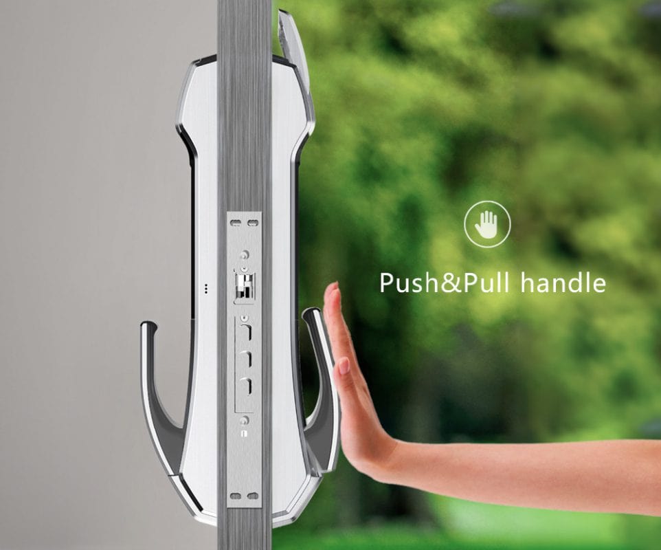 Khoá cửa vân tay Kaadas K7 - Mã số, thẻ từ 6 6. Thiết kế Push & Pull (đẩy/kéo) khoá cửa tiện lợi