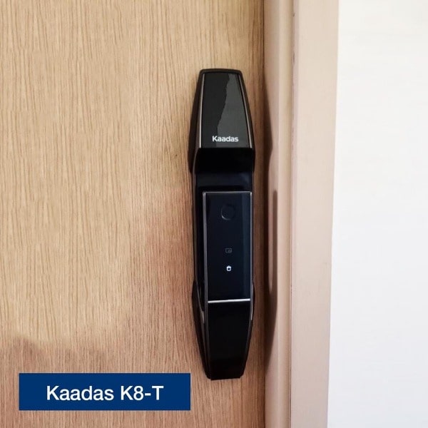 Khoá cửa vân tay Kaadas K8-T 6 2. Khoá điện tử Kaadas K8-T lắp đặt trên nhiều chất liệu cửa
