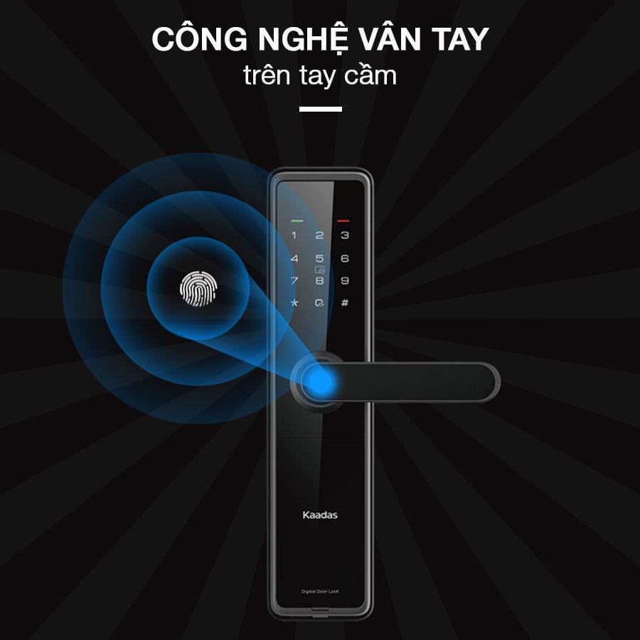 4. Bảo mật tối ưu vơi công nghệ cảm ứng sinh trắc học vân tay FPC Thụy Điển