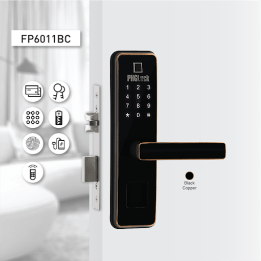 Khoá cửa điện tử PHGLock FP6011 trang bị 4 tính năng mở khoá tiện lợi