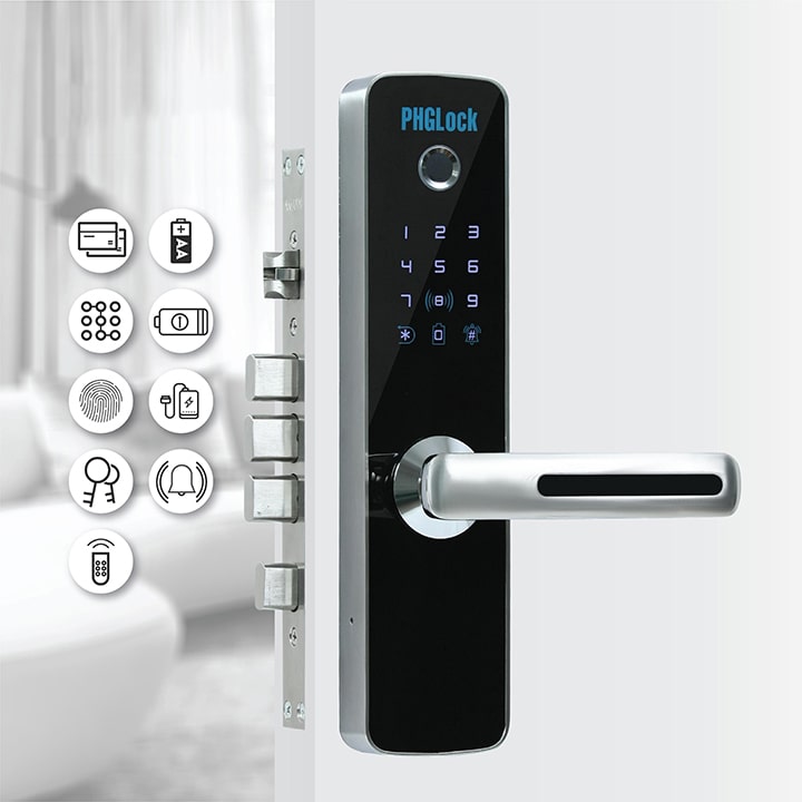 2. Khoá thông minh PHGLock FP7153W trang bị đa dạng phương thức mở cửa