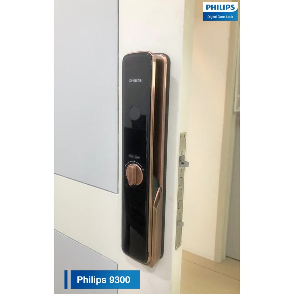5. Khoá cửa thông minh Philips 9300 phù hợp lắp đặt trên nhiều chất liệu cửa
