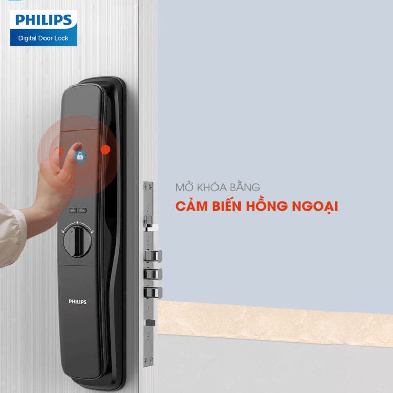 6. Khoá thông minh, khoá điện tử Philips DDL702E sở hữu cảm biến vân tay nhanh nhạy