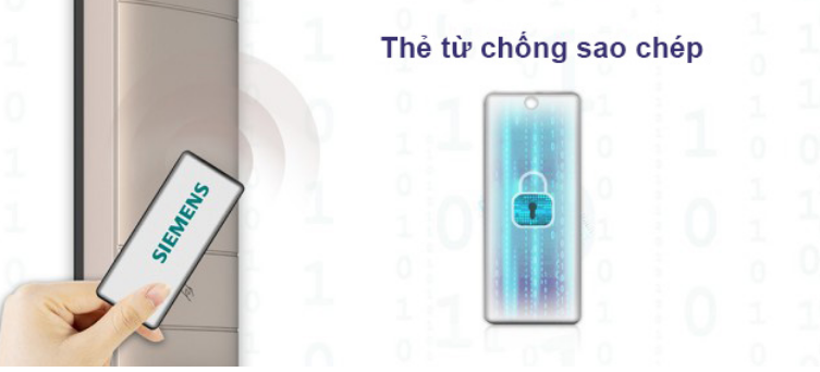 Khóa cửa điện tử Siemens sở hữu công nghệ thẻ từ mã hóa mạnh mẽ