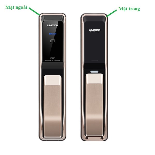 1. Khóa điện tử Unicor UN-PM8000WSK thiết kế gọn gàng sang trọng