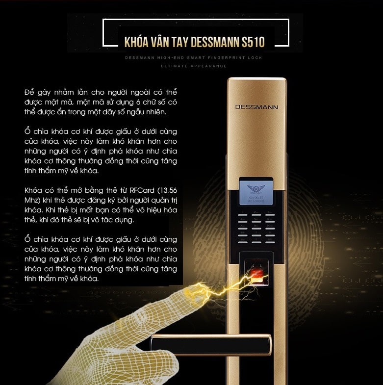 4. Tính bảo mật của khóa cửa Dessmann S510 luôn được người tiêu dùng đánh giá cao