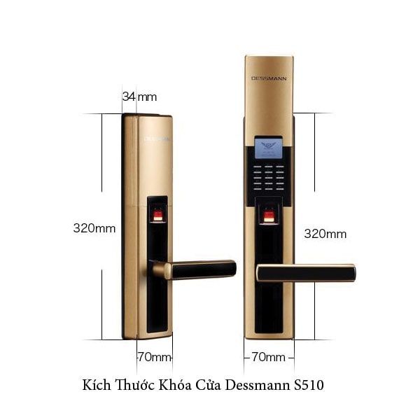 2. Thông số kỹ thuật Khóa thông minh Dessmann S510 