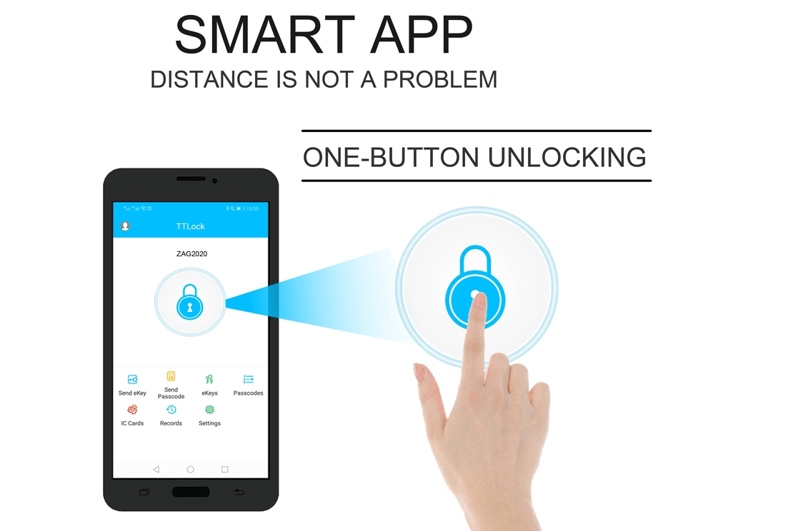 Khóa vân tay MILLER GK100 PRO 2 Chức năng mở cửa qua App điện thoại
