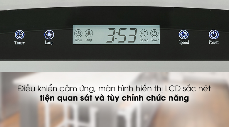 4. Bảng điều khiển cảm ứng có tích hợp màn hình LCD sắc nét