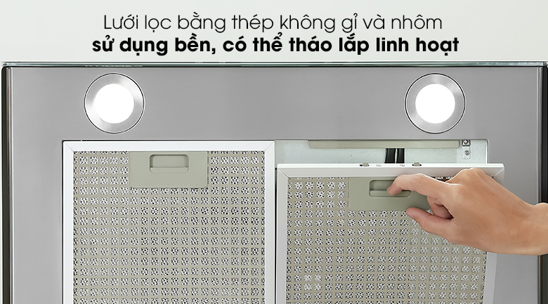 6. Kocher K-228S (70cm) trang bị lưới lọc bằng thép, tháo lắp linh hoạt