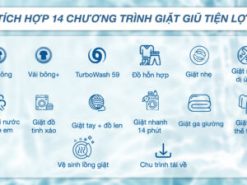 Máy giặt LG Inverter 12 kg FV1412S4W - Chương trình giặt