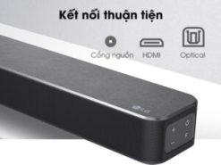 Loa thanh LG SN5R hỗ trợ các cổng kết nối như Bluetooth 4.0, HDMI, Optical, USB