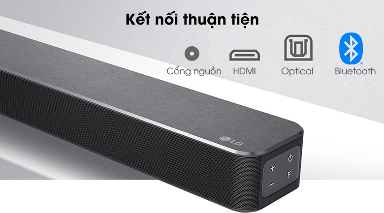 Loa thanh soundbar LG 4.1 SN5R 520W 12 Loa thanh LG SN5R hỗ trợ các cổng kết nối như Bluetooth 4.0, HDMI, Optical, USB