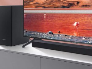Loa thanh SamSung HW-T420 Thiết kế dạng hình khối, chắc chắn