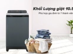 Máy giặt Aqua Inverter 10.5 kg AQW-FR105JT BK - Khối lượng giặt