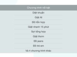Khối lượng giặt và chương trình giặt