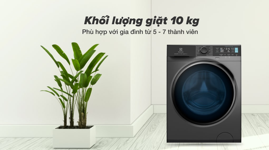 Khối lượng giặt 10 Kg phù hợp với gia đình từ 5 - 7 thành viên