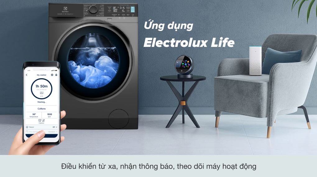 Máy giặt Electrolux Inverter 11 kg EWF1142R7SB 9 8. Dễ dàng điều khiển từ xa thông qua ứng dụng Electrolux Life