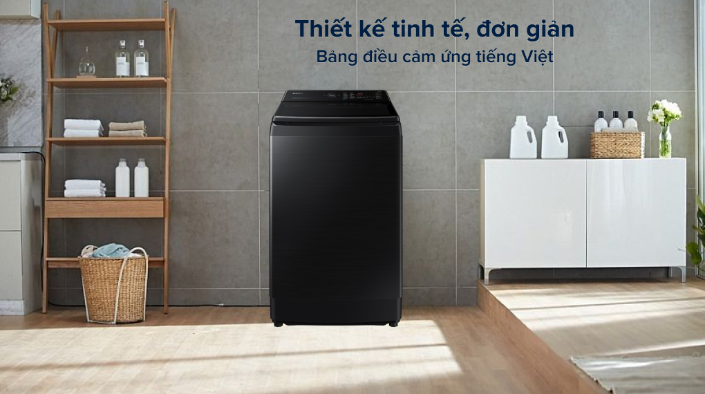 Máy giặt Samsung Inverter 12 kg WA12CG5886BVSV 1 Tổng quan thiết kế Máy giặt Samsung lồng đứng WA12CG5886BVSV