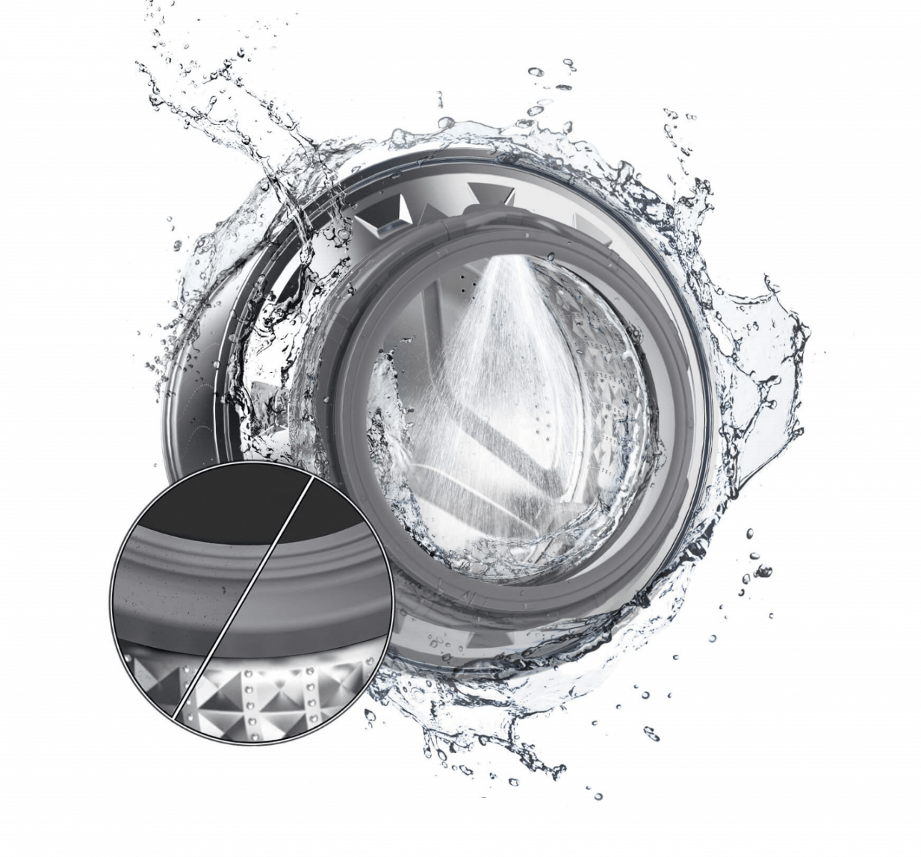 Tính năng tự động làm sạch Drum Clean+ làm sạch lồng giặt và diệt khuẩn 99,9%